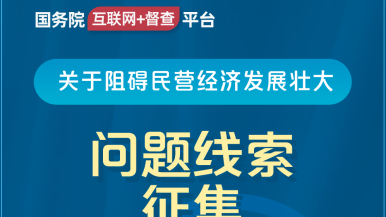 又粗又硬，想插深点，啊啊啊啊啊啊嗯嗯嗯嗯嗯嗯国务院“互联网+督查”平台公开征集阻碍民营经济发展壮大问题线索